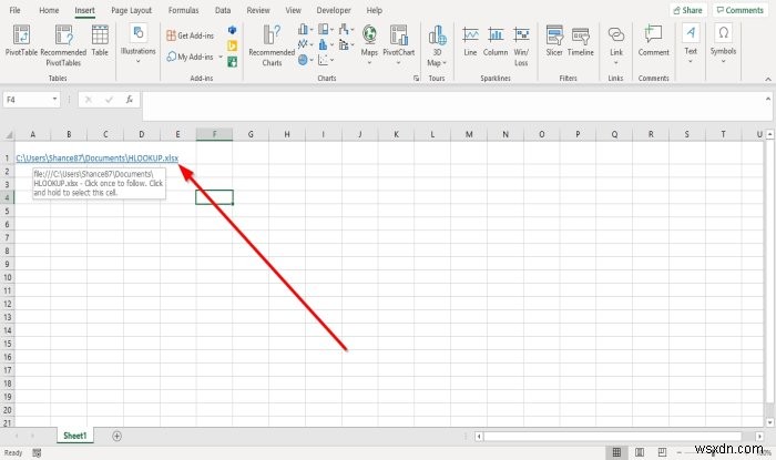 วิธีสร้างไฮเปอร์ลิงก์สำหรับไฟล์ที่มีอยู่ใน Excel 