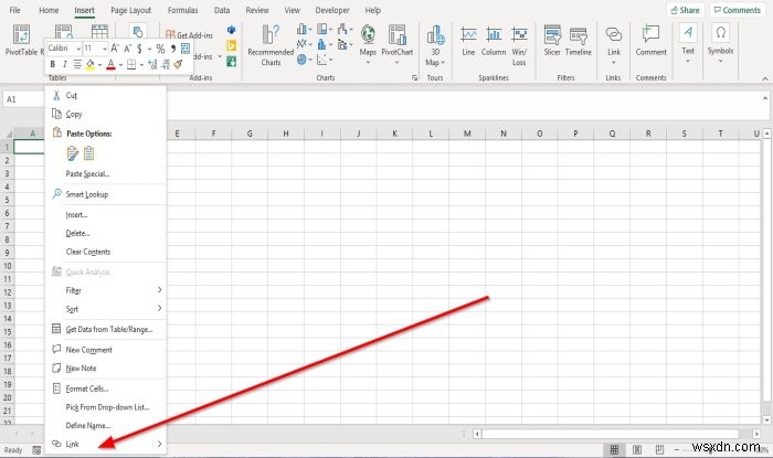 วิธีสร้างไฮเปอร์ลิงก์สำหรับไฟล์ที่มีอยู่ใน Excel 