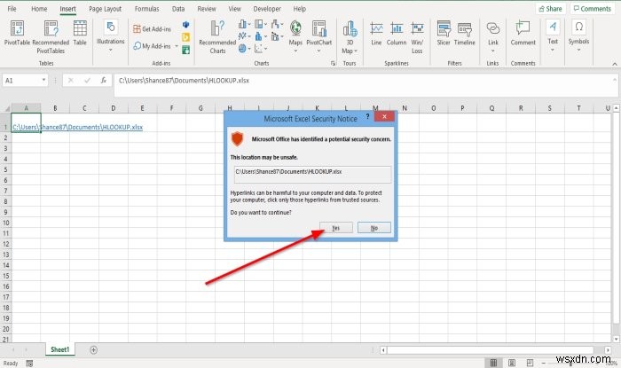 วิธีสร้างไฮเปอร์ลิงก์สำหรับไฟล์ที่มีอยู่ใน Excel 