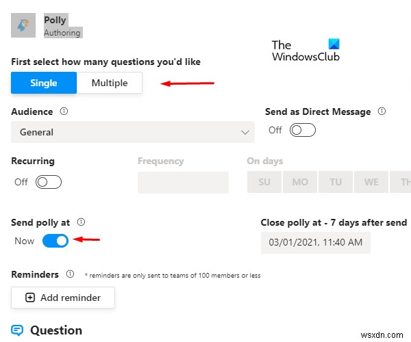 วิธีสร้างโพลล์ใน Microsoft Teams