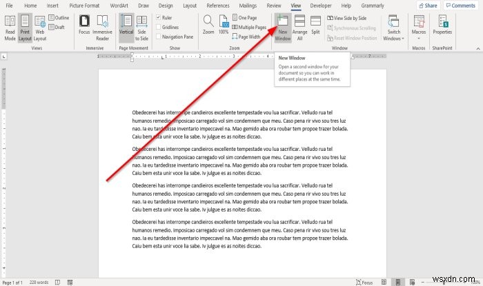 วิธีแสดงและทำงานกับหลายหน้าต่างใน Microsoft Word 