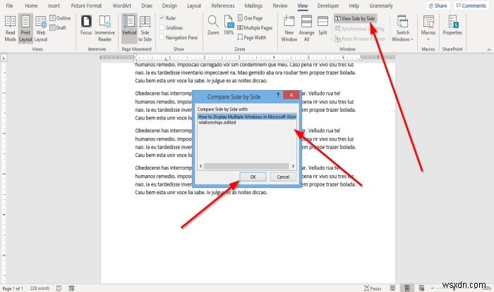 วิธีแสดงและทำงานกับหลายหน้าต่างใน Microsoft Word 