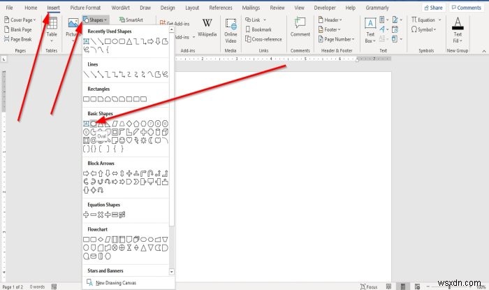 วิธีแทรกรูปภาพลงในรูปร่างใน Microsoft Word 