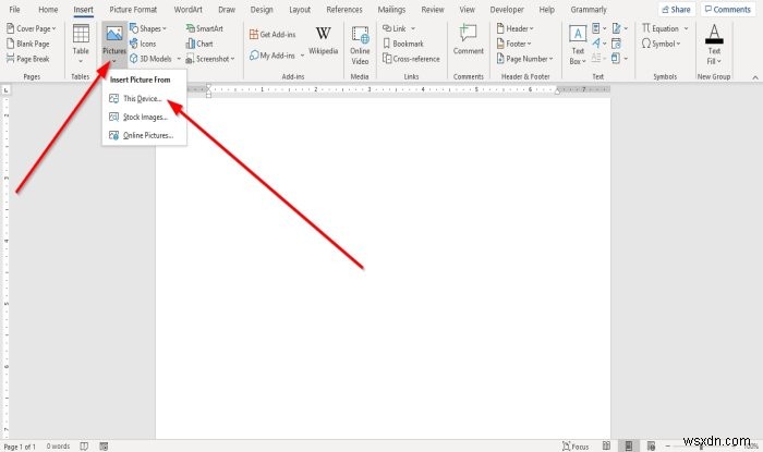 วิธีแทรกรูปภาพลงในรูปร่างใน Microsoft Word 