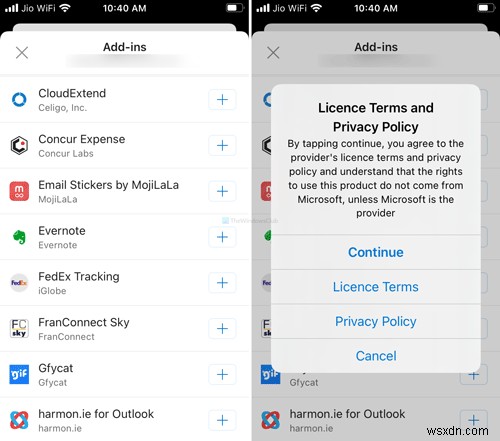 วิธีติดตั้งโปรแกรมเสริมใน Outlook สำหรับ Android และ iOS 