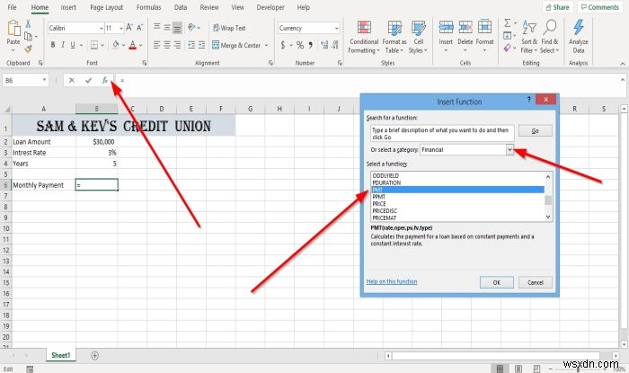 วิธีใช้ฟังก์ชัน PMT ใน Microsoft Excel 