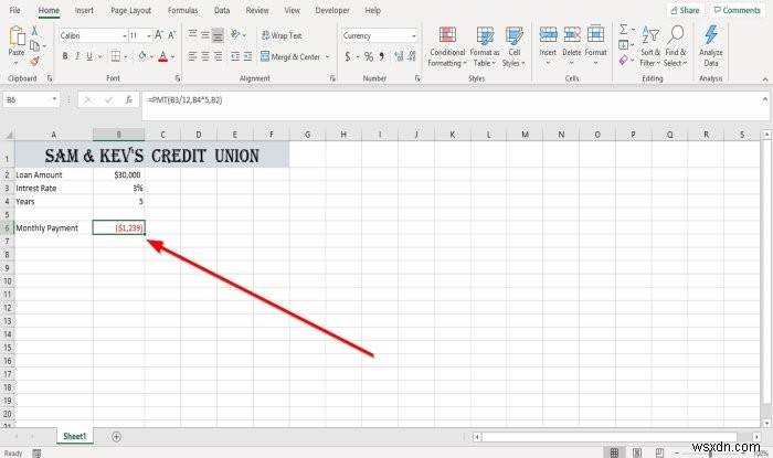 วิธีใช้ฟังก์ชัน PMT ใน Microsoft Excel 