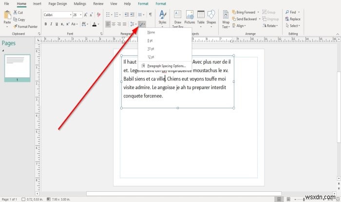 วิธีเปลี่ยนระยะห่างโดยใช้ Character, Line หรือ Paragraph Spacing Tool ใน Microsoft Publisher 