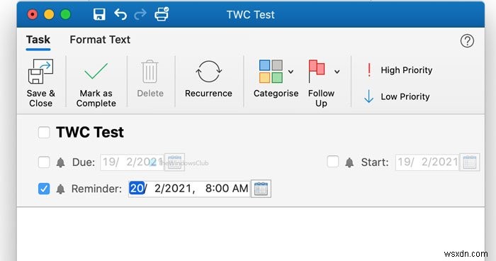 วิธีปิด Outlook Reminders และ Reminder Sound บน Mac 