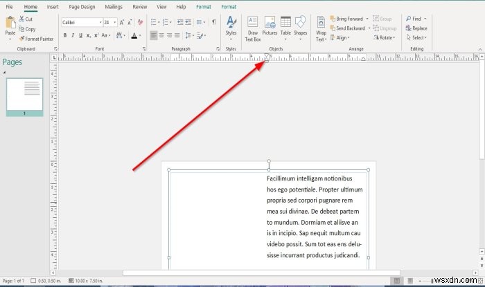 วิธีแสดงหรือซ่อน และใช้แถบไม้บรรทัดใน Microsoft Publisher 