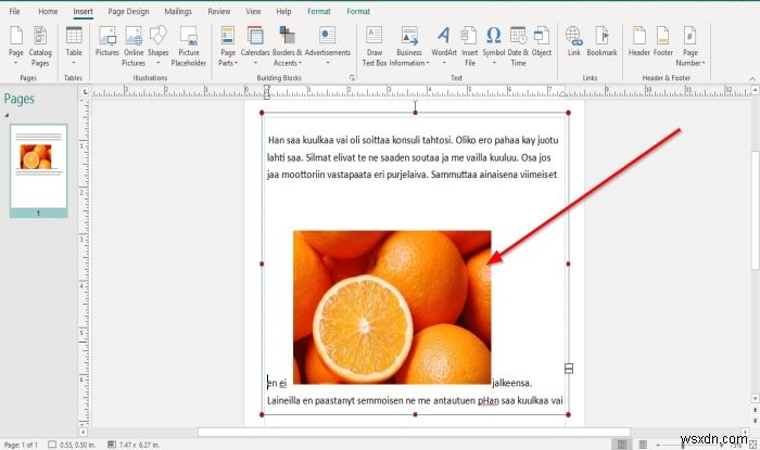 วิธีจัดตำแหน่งรูปภาพโดยใช้ Position Object ใน Microsoft Publisher 