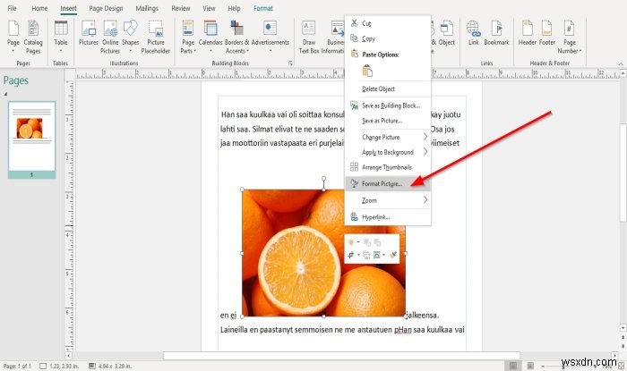 วิธีจัดตำแหน่งรูปภาพโดยใช้ Position Object ใน Microsoft Publisher 