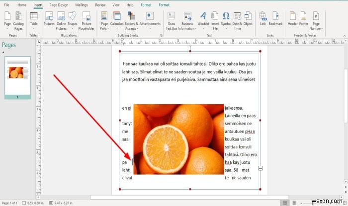 วิธีจัดตำแหน่งรูปภาพโดยใช้ Position Object ใน Microsoft Publisher 