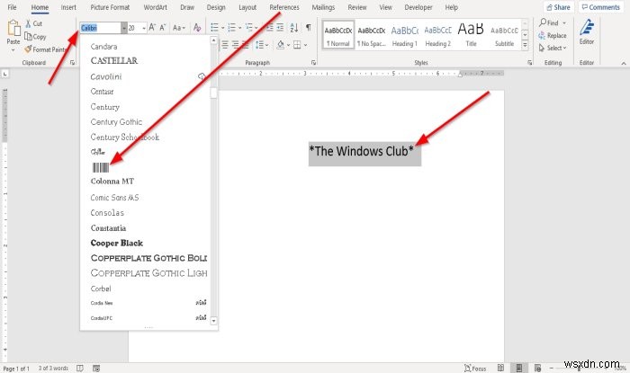 วิธีสร้างบาร์โค้ดใน Microsoft Word 