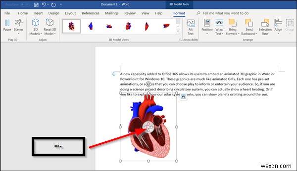 วิธีเพิ่มกราฟิก 3D แบบเคลื่อนไหวใน Microsoft Word 