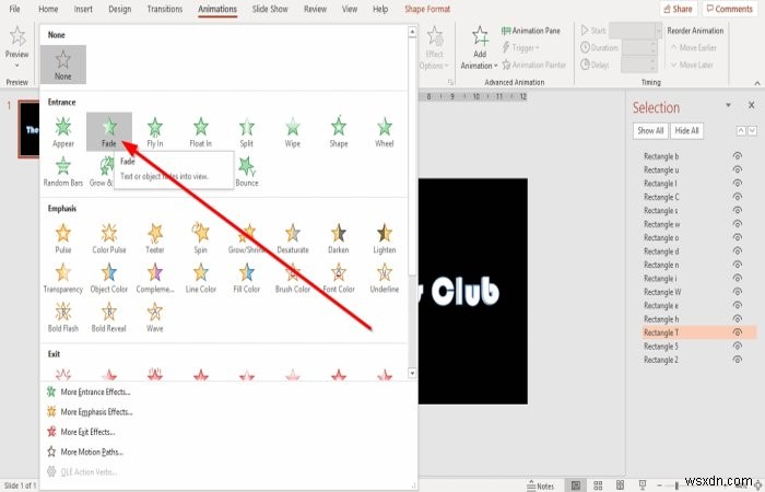 วิธีสร้างเอฟเฟกต์ข้อความอนุภาคหรือแอนิเมชั่นการระเบิดใน PowerPoint 