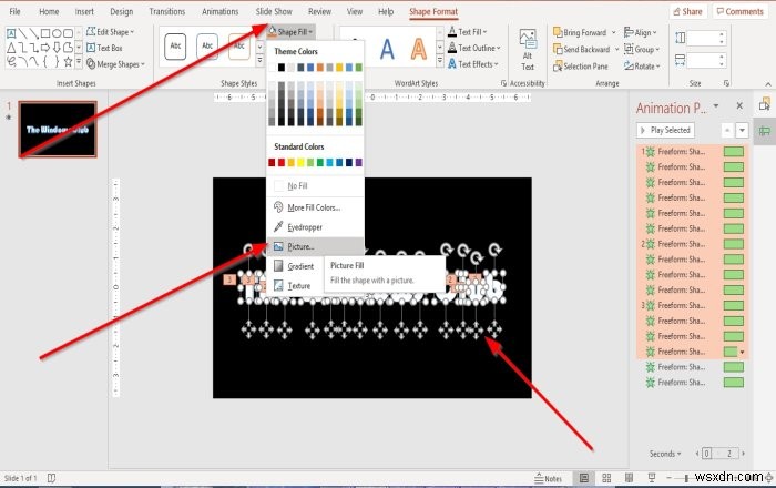 วิธีสร้างเอฟเฟกต์ข้อความอนุภาคหรือแอนิเมชั่นการระเบิดใน PowerPoint 