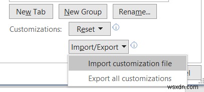 จะรีเซ็ต Ribbon Customizations เป็นค่าเริ่มต้นใน Microsoft Office ได้อย่างไร 