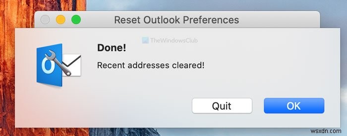 การแจ้งเตือนของ Outlook ไม่ทำงานบน Mac 