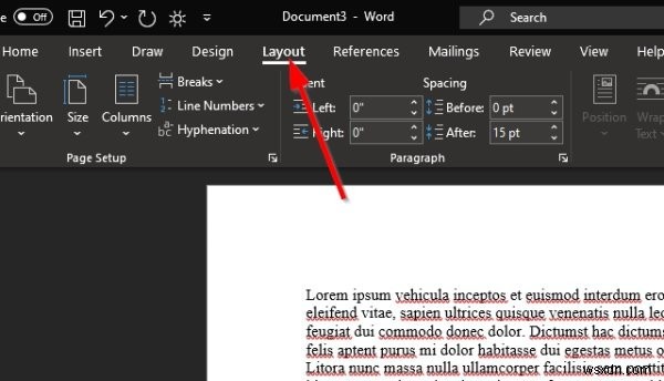 วิธีแทรกตัวแบ่งส่วนในเอกสาร Microsoft Word 