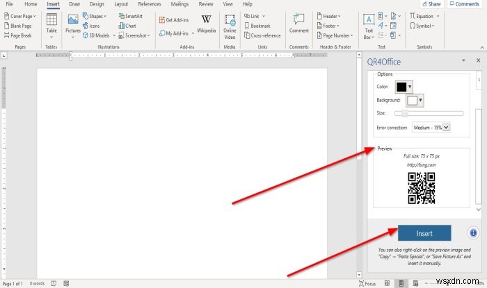 วิธีสร้างรหัส QR ใน Microsoft Word 