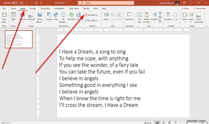 วิธีสร้าง Word Cloud ใน Microsoft PowerPoint 