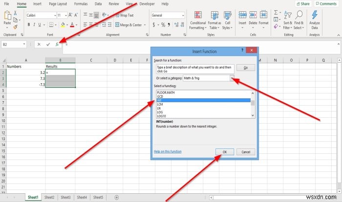 วิธีใช้ฟังก์ชัน INT และ LCM ใน Microsoft Excel 