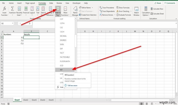 วิธีใช้ฟังก์ชัน INT และ LCM ใน Microsoft Excel 