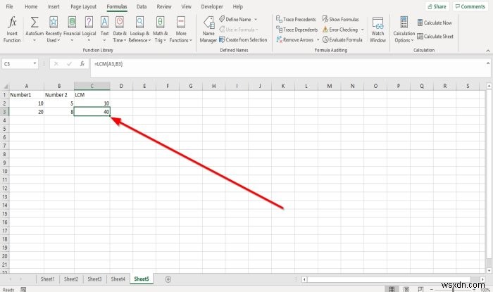 วิธีใช้ฟังก์ชัน INT และ LCM ใน Microsoft Excel 