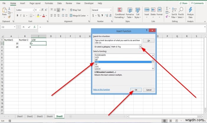 วิธีใช้ฟังก์ชัน INT และ LCM ใน Microsoft Excel 