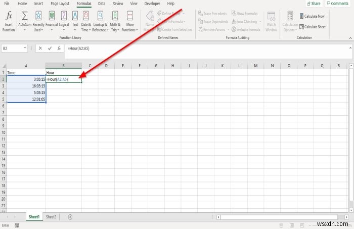 วิธีใช้ฟังก์ชันชั่วโมง นาที และวินาทีใน Microsoft Excel 