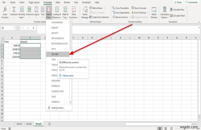 วิธีใช้ฟังก์ชันชั่วโมง นาที และวินาทีใน Microsoft Excel 