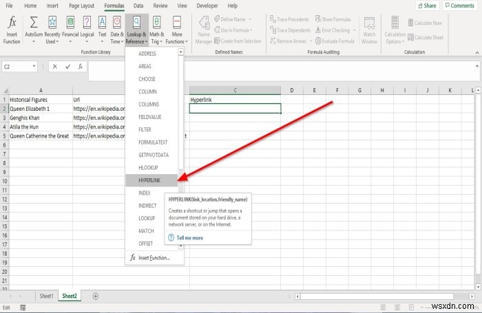 วิธีใช้ฟังก์ชันไฮเปอร์ลิงก์ใน Microsoft Excel 