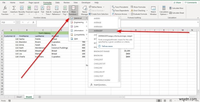 วิธีใช้ AVERAGEIF และ AVERAGEIFS ใน Microsoft Excel 