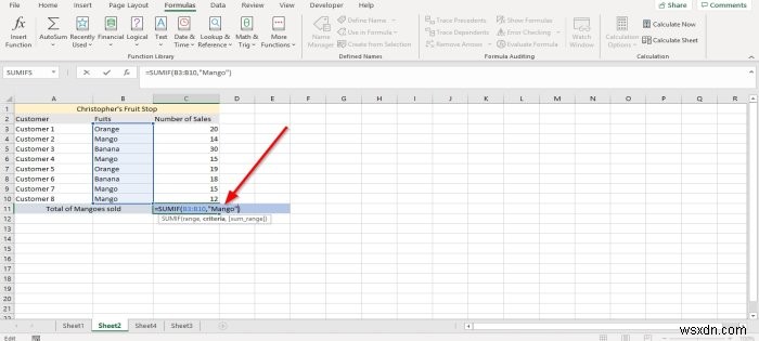 วิธีใช้ฟังก์ชัน SUMIF และ SUMIFS ใน Microsoft Excel 