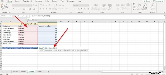 วิธีใช้ฟังก์ชัน SUMIF และ SUMIFS ใน Microsoft Excel 