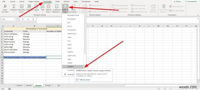 วิธีใช้ฟังก์ชัน SUMIF และ SUMIFS ใน Microsoft Excel 