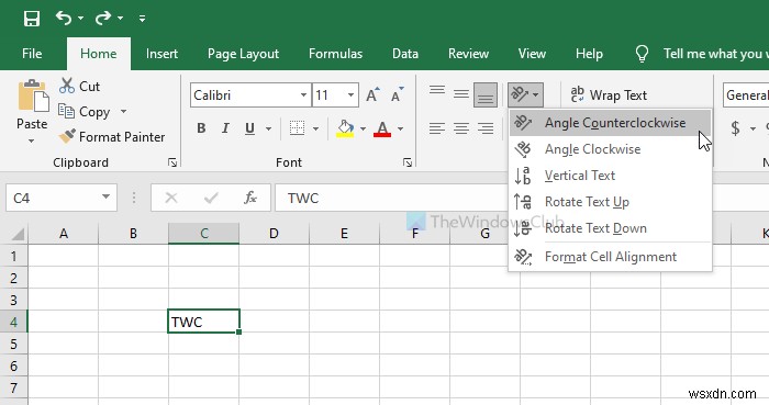 วิธีหมุนข้อความในสเปรดชีต Excel ด้วยตนเอง 