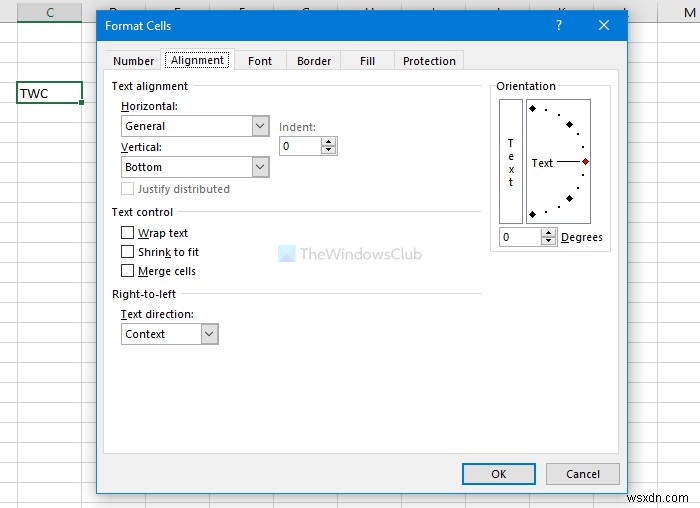 วิธีหมุนข้อความในสเปรดชีต Excel ด้วยตนเอง 