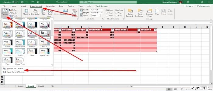 วิธีเพิ่มหรือเปลี่ยนธีมสำหรับเวิร์กบุ๊กใน Excel 