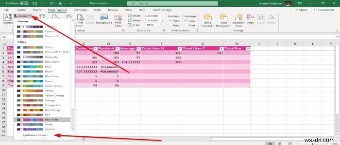 วิธีเพิ่มหรือเปลี่ยนธีมสำหรับเวิร์กบุ๊กใน Excel 