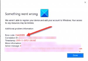 Microsoft Teams Error CAA2000B เราไม่สามารถลงทะเบียนอุปกรณ์ของคุณได้ 