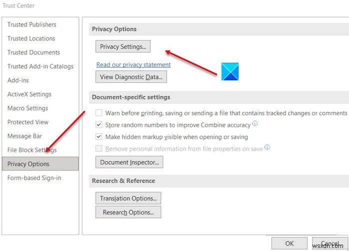 วิธีเปลี่ยนการตั้งค่าความเป็นส่วนตัวของบัญชีใน Microsoft Office 