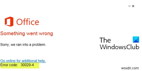 แก้ไขรหัสข้อผิดพลาดของ Microsoft Office 30029-4, 30029-1011, 30094-1011, 30183-39, 30088-4 บน Windows 10 