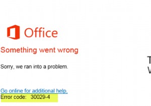 แก้ไขรหัสข้อผิดพลาดของ Microsoft Office 30029-4, 30029-1011, 30094-1011, 30183-39, 30088-4 บน Windows 10 