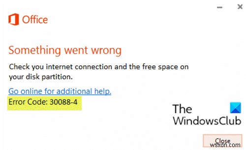 แก้ไขรหัสข้อผิดพลาดของ Microsoft Office 30029-4, 30029-1011, 30094-1011, 30183-39, 30088-4 บน Windows 10 
