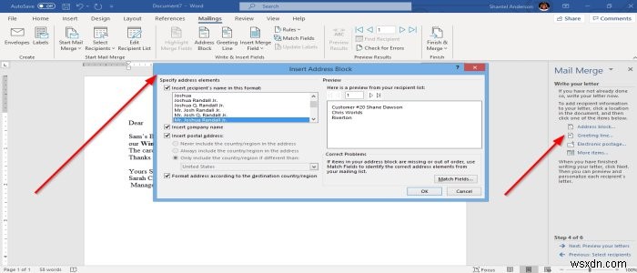 วิธีใช้ Mail Merge for Letters ใน Microsoft Word 