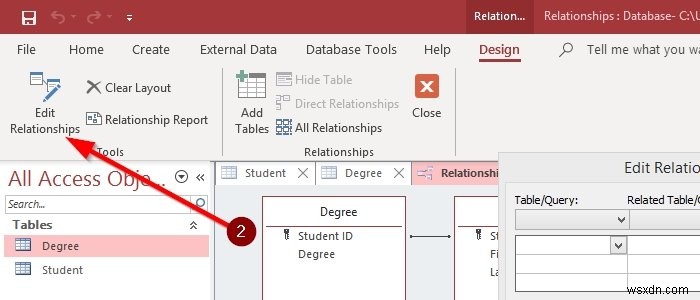 วิธีสร้าง แก้ไข และลบความสัมพันธ์ของตารางใน Microsoft Access 