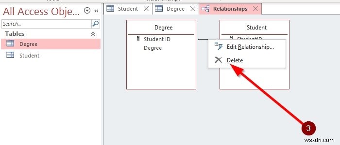 วิธีสร้าง แก้ไข และลบความสัมพันธ์ของตารางใน Microsoft Access 