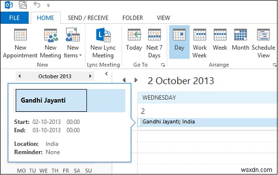 วิธีสร้างและเพิ่มวันหยุดในปฏิทิน Outlook